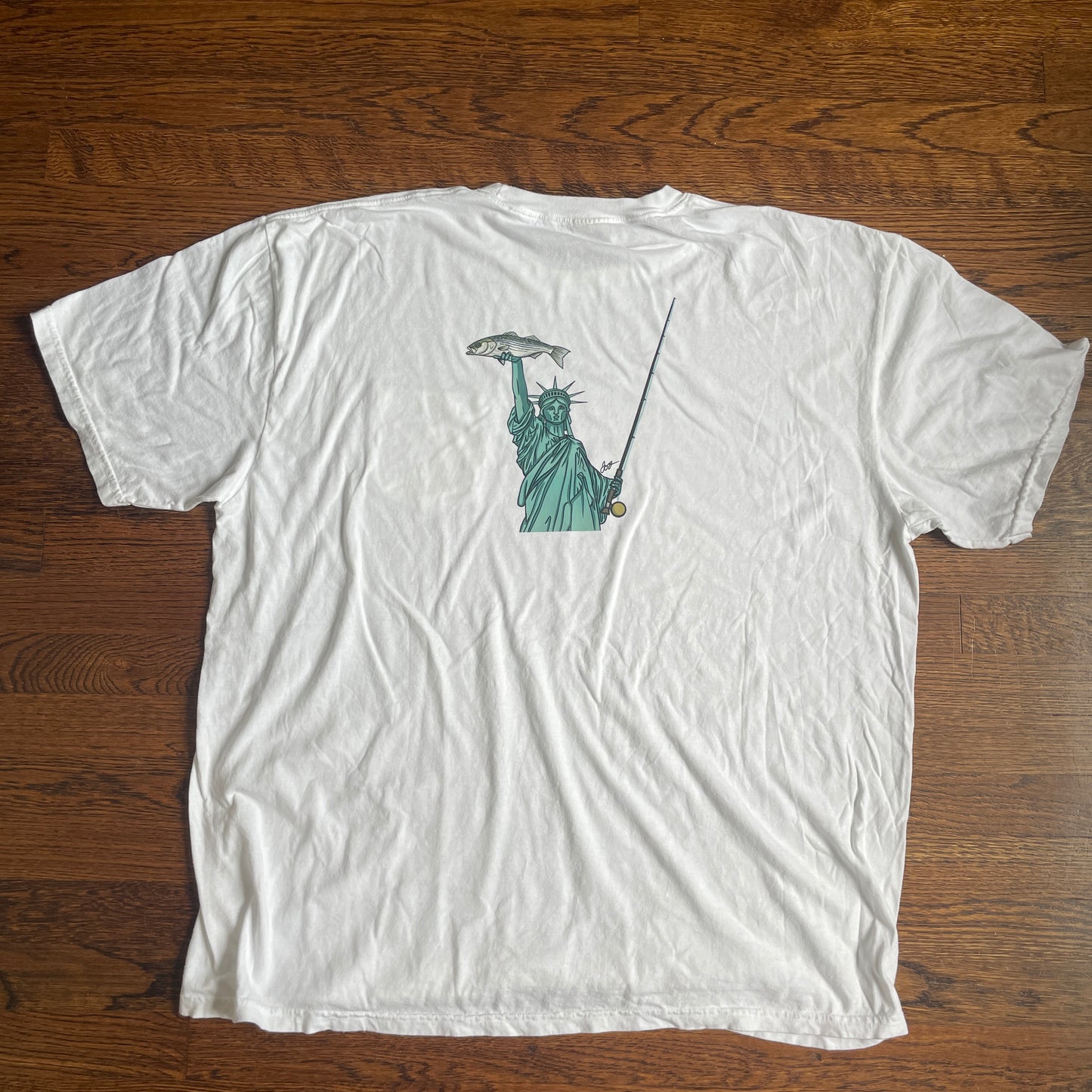 3XL Comfort Color Pocket tee Lady Liberty Striper Design