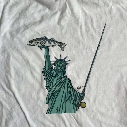 3XL Comfort Color Pocket tee Lady Liberty Striper Design