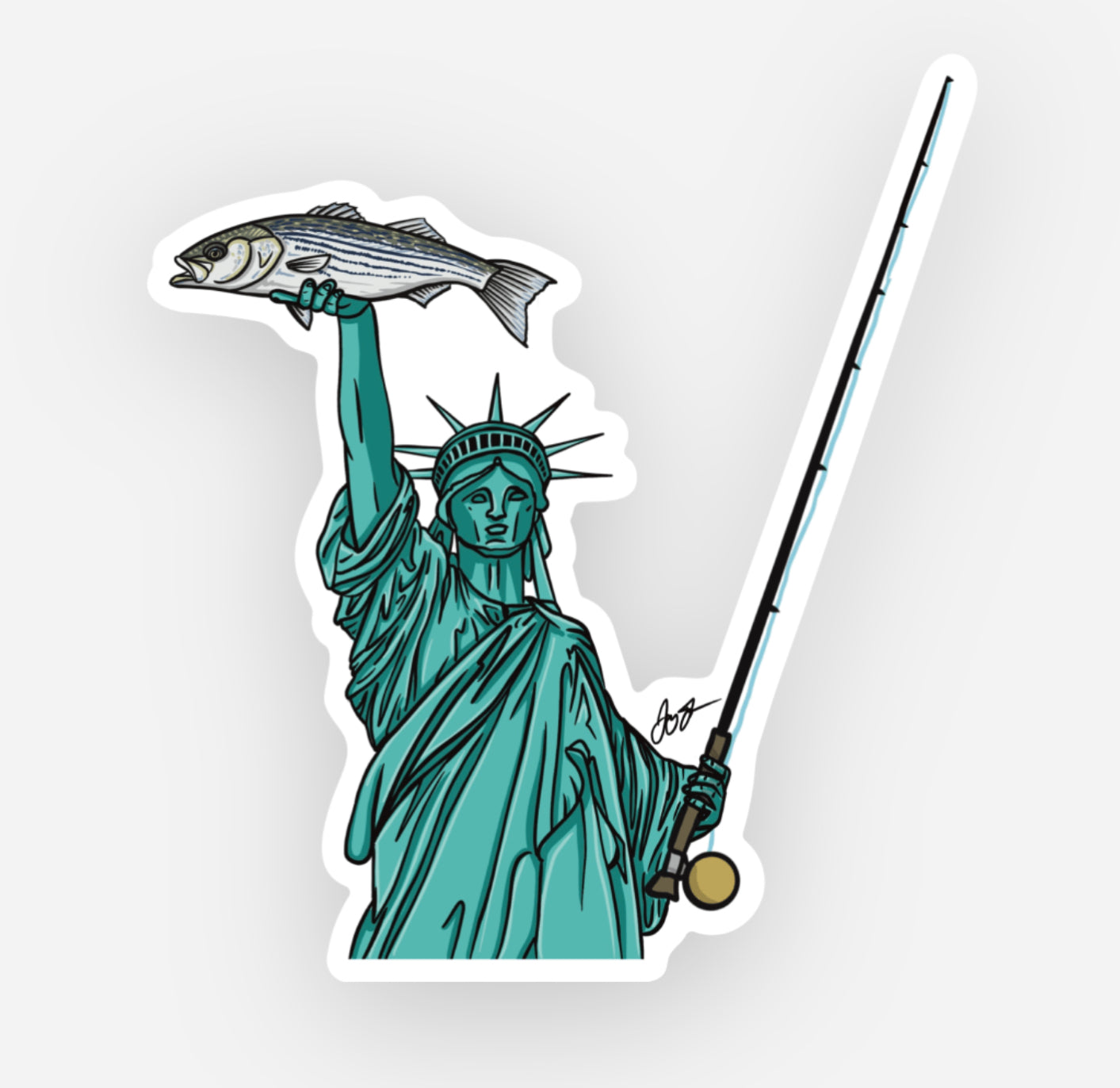 Lady Liberty Striper Decal