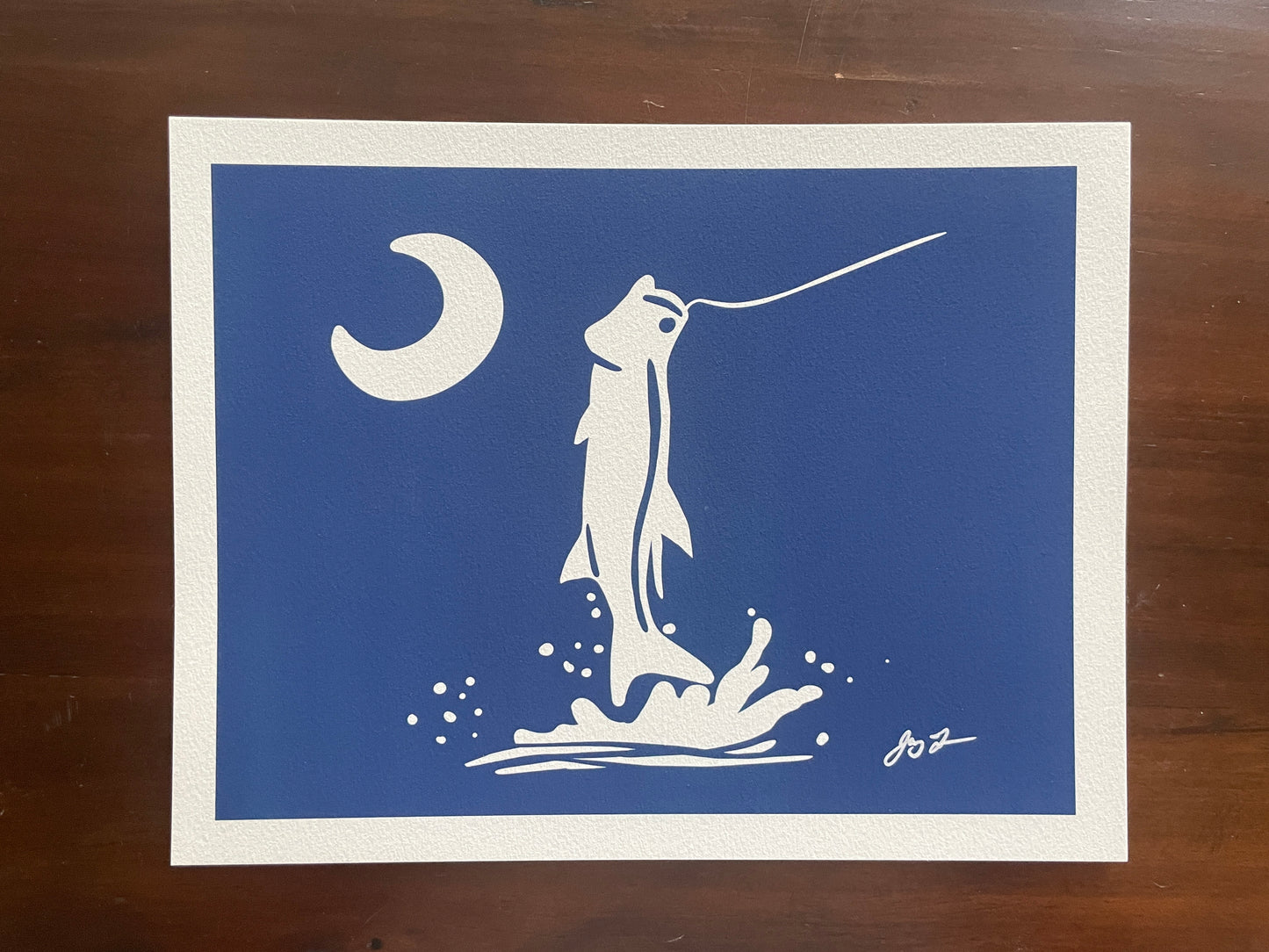 Open Edition: South Carolina Tarpon Flag Art Print 8.5"x11"