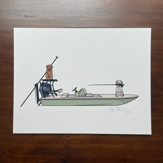 Bob Fly Fishing Cartoon Series Spiderweb Warrior Art Print 5x7 -   Denmark